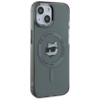 Karl Lagerfeld KLHMP15SHLSCHK iPhone 15 6.1" black/black hardcase IML Metal Choupette Head MagSafe