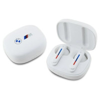 BMW Bluetooth headphones BMBEMIATP20LOH TWS + docking station white/white Printed Logos