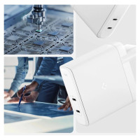 Spigen ArcStation Pro Charger + USB-C 140-W Cable - White