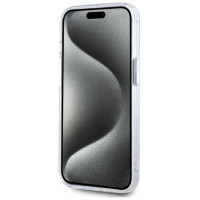 Karl Lagerfeld IML Metal Choupette Head MagSafe iPhone 15 Plus Case - White