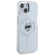 Karl Lagerfeld IML Metal Choupette Head MagSafe iPhone 15 Case - White