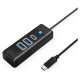Orico PWC2U-C3 USB-C Hub / 2x USB-A 3.0 + 1x USB-C 3.0 - Black
