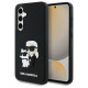 Karl Lagerfeld 3D Rubber Karl&Choupette Case for Samsung Galaxy S24 FE - Black