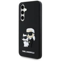 Karl Lagerfeld 3D Rubber Karl&Choupette Case for Samsung Galaxy S24 FE - Black