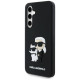 Karl Lagerfeld 3D Rubber Karl&Choupette Case for Samsung Galaxy S24 FE - Black