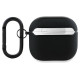 BMW BMA4SSLBK AirPods 4 cover black/black Geniune Leather Silver Logo
