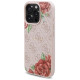 Guess GUHMP16LP4ROPEMCP iPhone 16 Pro 6.3" pink/pink hardcase 4G Flowers Print MagSafe