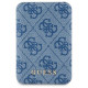 Guess Powerbank inductive 15W GUPB5FP4EMGB 5000mAh blue/blue 4G Leather Metal Logo MagSafe