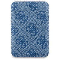 Guess Powerbank inductive 15W GUPB5FP4EMGB 5000mAh blue/blue 4G Leather Metal Logo MagSafe