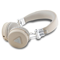 Guess Bluetooth on-ear headphones ENC GUBH70PGTSPSE beige/beige Grained Classic Round Shape