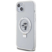 Karl Lagerfeld KLHMP15MHMRSKCH iPhone 15 Plus / 14 Plus 6.7" white/white hardcase Ring Stand Karl&Choupette MagSafe