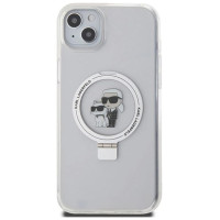 Karl Lagerfeld KLHMP15MHMRSKCH iPhone 15 Plus / 14 Plus 6.7" white/white hardcase Ring Stand Karl&Choupette MagSafe