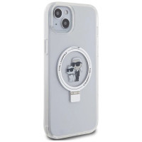 Karl Lagerfeld KLHMP15MHMRSKCH iPhone 15 Plus / 14 Plus 6.7" white/white hardcase Ring Stand Karl&Choupette MagSafe