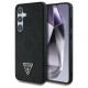 Guess Grained Hot Stamp Peony Pattern Triangle Logo MagSafe Case for Samsung Galaxy S25 Black