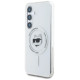 Karl Lagerfeld Case Karl Lagerfeld Button Choupette Head Printed Logo MagSafe Samsung Galaxy S25 Plus white
