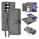Dux Ducis Lawa Leather Case for Samsung Galaxy S25 Ultra with Detachable Magnetic Wallet - Gray