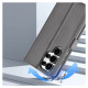 Dux Ducis Lawa Leather Case for Samsung Galaxy S25 Ultra with Detachable Magnetic Wallet - Gray