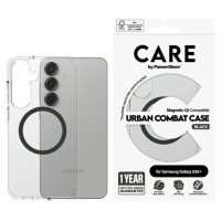 Panzerglass CARE by PanzerGlass Flagship Urban Combat Black QI Case for Samsung Galaxy S25+ - Transparent