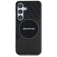 Mercedes AMG Transparent Rhombs MagSafe Case for Samsung Galaxy S25 - Black