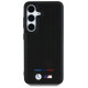 BMW Leather Tricolor Stripe MagSafe Case for Samsung Galaxy S25 - Black