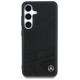 Mercedes Leather Horizontal Debossed Curves MagSafe Case for Samsung Galaxy S25 - Black