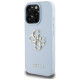 Guess Grained Big 4G Logo Small Classic Logo case for iPhone 16 Pro Max - blue