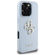 Guess Grained Big 4G Logo Small Classic Logo case for iPhone 16 Pro Max - blue
