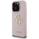 Guess Grained Big 4G Logo Small Classic Logo iPhone 16 Pro Case - Pink
