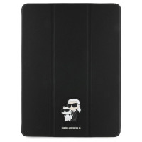 Karl Lagerfeld Saffiano Magnetic Karl & Choupette iPad Pro 13" 2024 Book Cover Case - Black