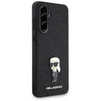 Karl Lagerfeld Fixed Glitter Ikonik Logo Metal Pin Case for Samsung Galaxy A36 - Black