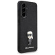 Karl Lagerfeld Fixed Glitter Ikonik Logo Metal Pin Case for Samsung Galaxy A36 - Black