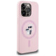 Karl Lagerfeld Silicone Karl&Choupette MagSafe Case for iPhone 14 Pro Max - Pink