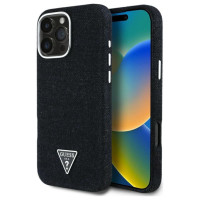 Guess Denim Triangle Logo MagSafe case for iPhone 16 Pro - black