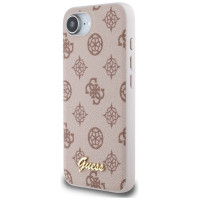 Guess Peony Script Logo MagSafe iPhone 16e Case - Brown