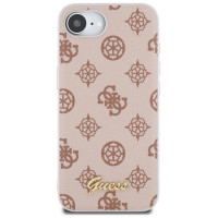 Guess Peony Script Logo MagSafe iPhone 16e Case - Brown
