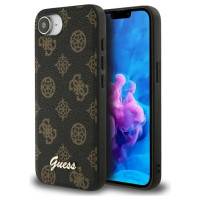 Guess Peony Script Logo MagSafe iPhone 16e Case Black