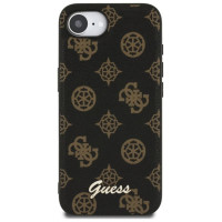 Guess Peony Script Logo MagSafe iPhone 16e Case Black