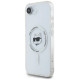 Karl Lagerfeld IML Metal Choupette Head MagSafe iPhone 16e Case - White