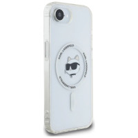 Karl Lagerfeld IML Metal Choupette Head MagSafe iPhone 16e Case - White