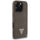 Guess Grained Hot Stamp Peony Triangle Logo MagSafe iPhone 16 Pro Case - Brown