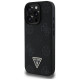 Guess Grained Hot Stamp Peony Triangle Logo MagSafe Case for iPhone 16 Pro - Black