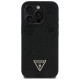 Guess Grained Hot Stamp Peony Triangle Logo MagSafe Case for iPhone 16 Pro - Black