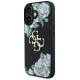 Guess Grained Roses Big 4G logo case for iPhone 16 - black