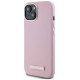 Karl Lagerfeld FW Metal Plate MagSafe iPhone 15 Case - Pink