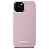 Karl Lagerfeld FW Metal Plate MagSafe iPhone 15 Case - Pink
