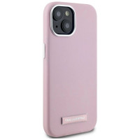 Karl Lagerfeld FW Metal Plate MagSafe iPhone 15 Case - Pink
