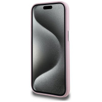 Karl Lagerfeld FW Metal Plate MagSafe iPhone 15 Case - Pink