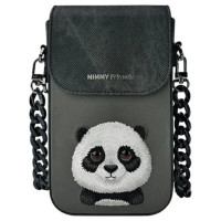 Nimmy Big Eyed Pet 2.0 Panda 3-in-1 Phone Bag + Wallet + Tracker Case - Black