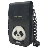 Nimmy Big Eyed Pet 2.0 Panda 3-in-1 Phone Bag + Wallet + Tracker Case - Black