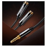 Ugreen cable 3.5 mm headphone splitter mini jack AUX 25cm black (20816)